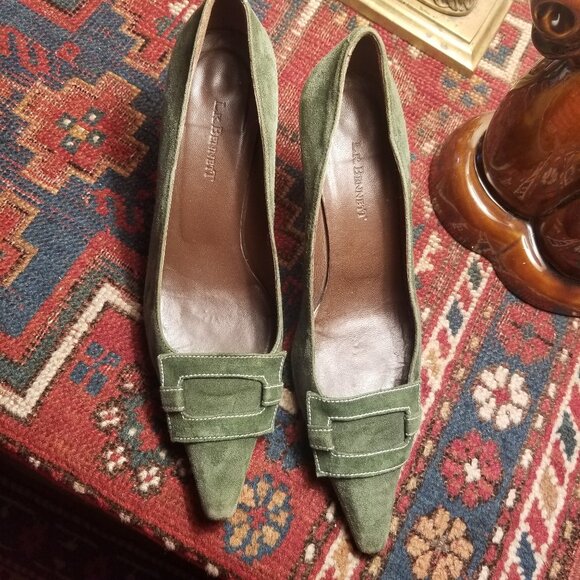LK BENNETT green suede shoes 39 / 8 1/2 - Picture 2 of 6